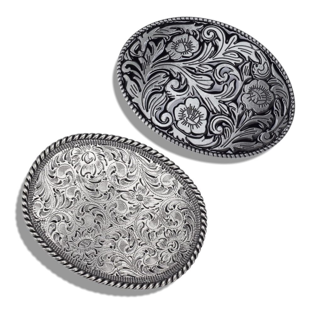 7043 Western Cowboy belt buckle,Antique Engraved Flower Solid Metal Belt